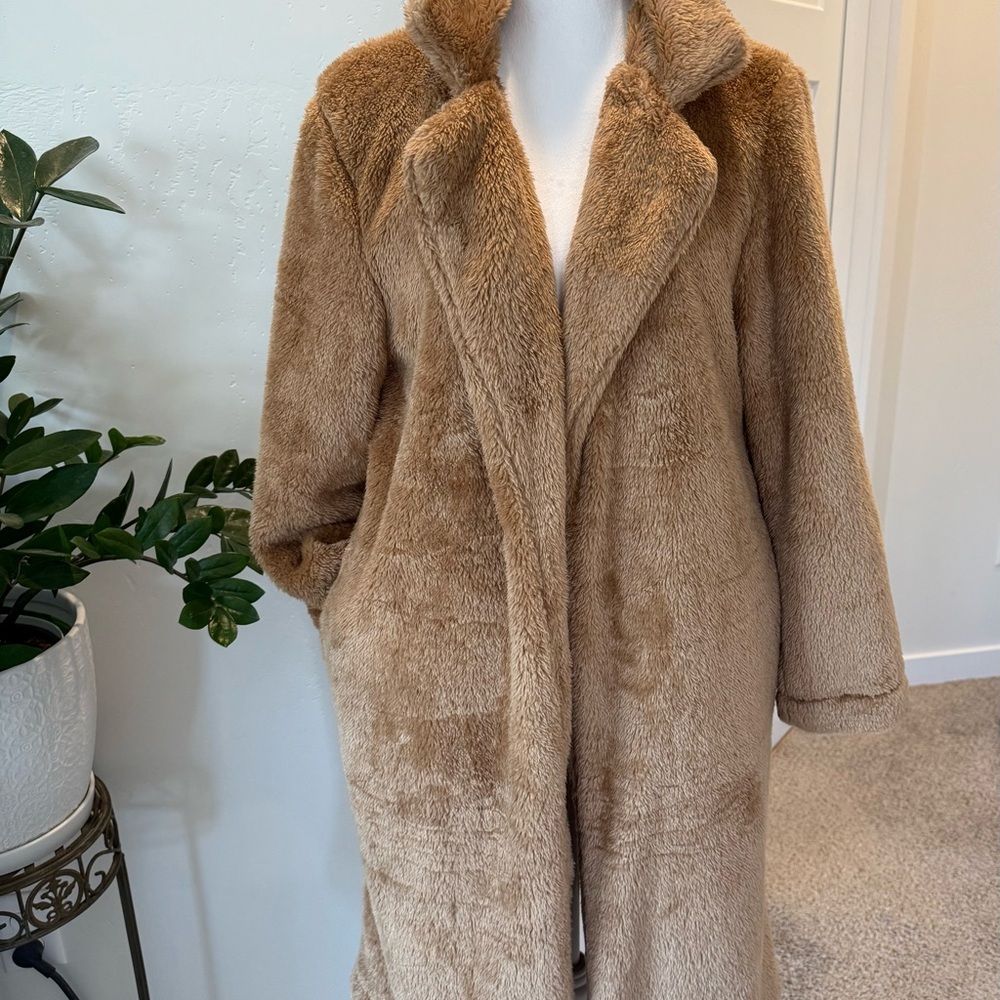 Luxurious Brown Fleece Coat